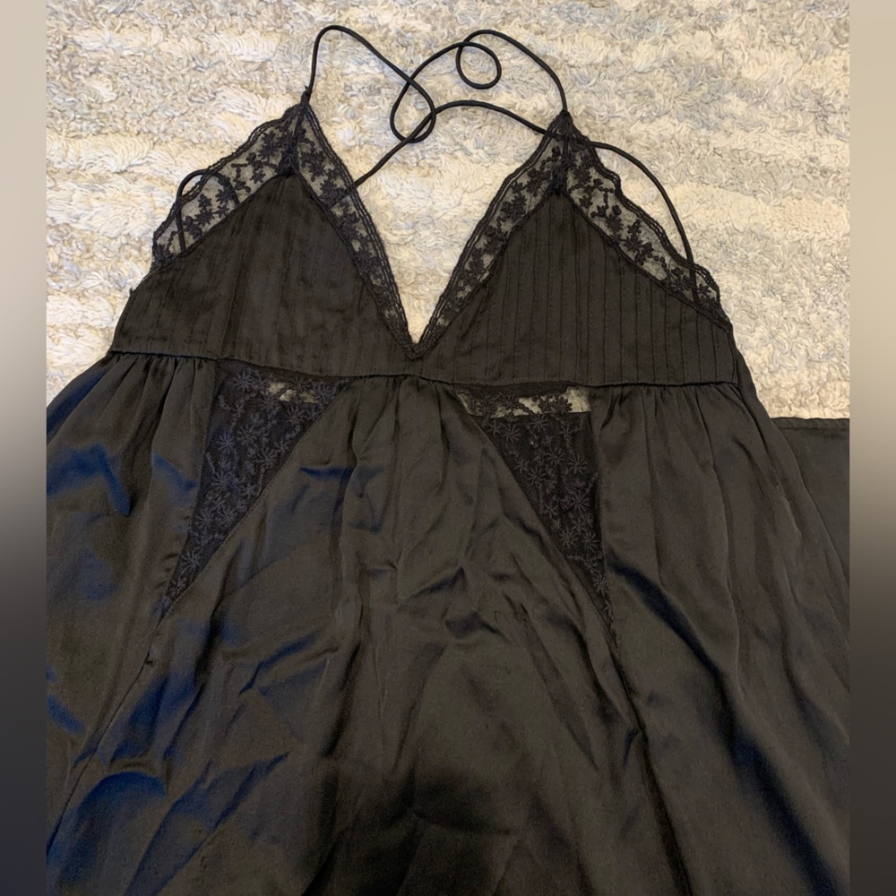 Black maxi dress silk
